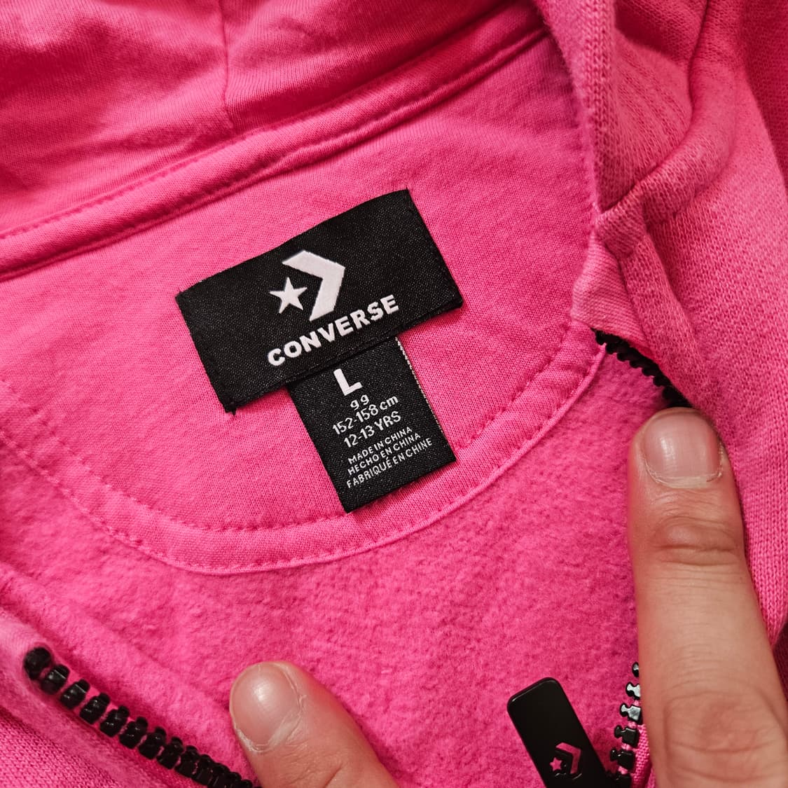 컨버스(Converse) 시그니쳐로고 핑크 후드집업  상품이미지4