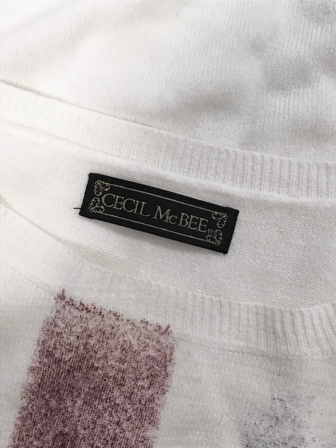 빈티지 cecil mcbee 세실맥비 유니언잭 가오리핏 롱슬리브 니트 탑 상품이미지4