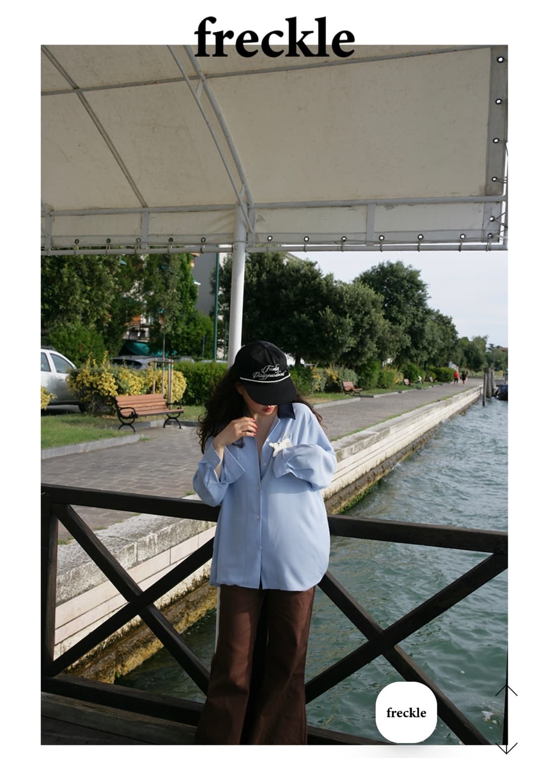 프레클 bowling shirt in blue 상품이미지4