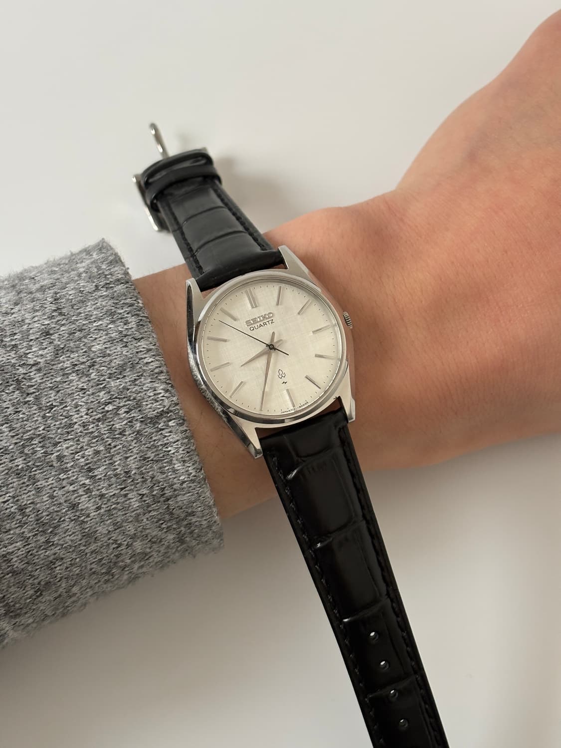 1980s Linen Dial Silver Quartz 상품이미지7