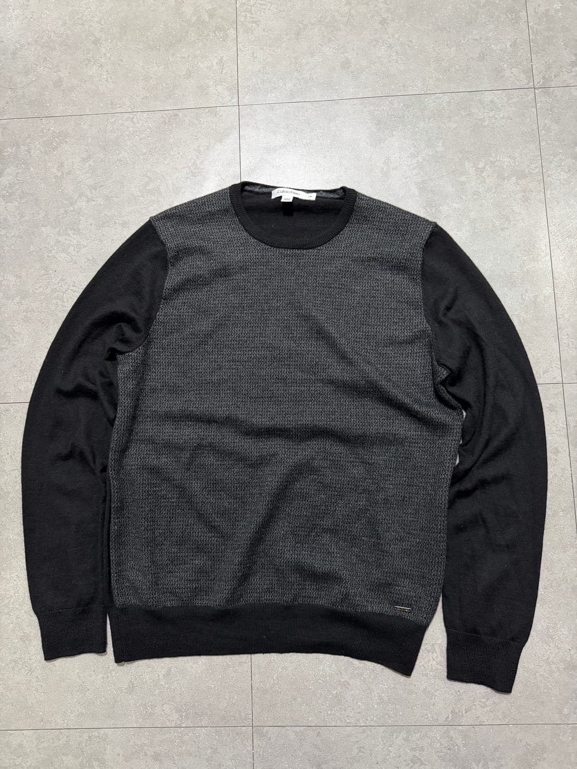 캘빈클라인 빈티지 컬러블록  울니트  100size   상품이미지1