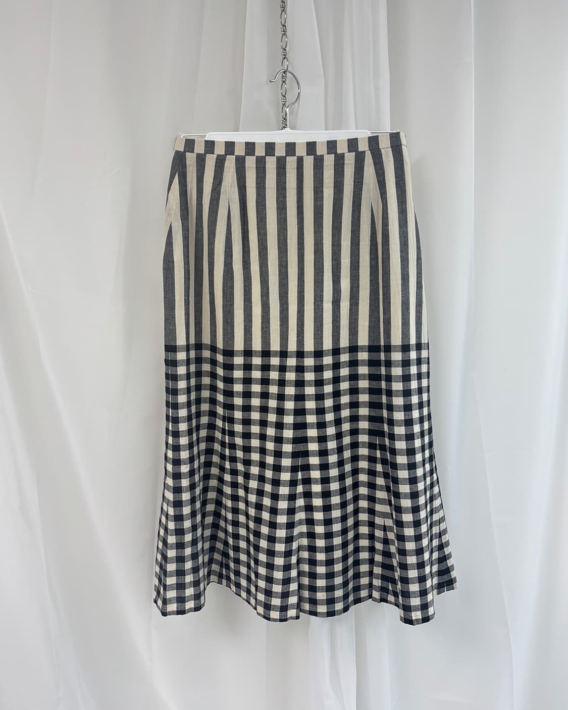 ditto stripe gingham long skirt 상품이미지3