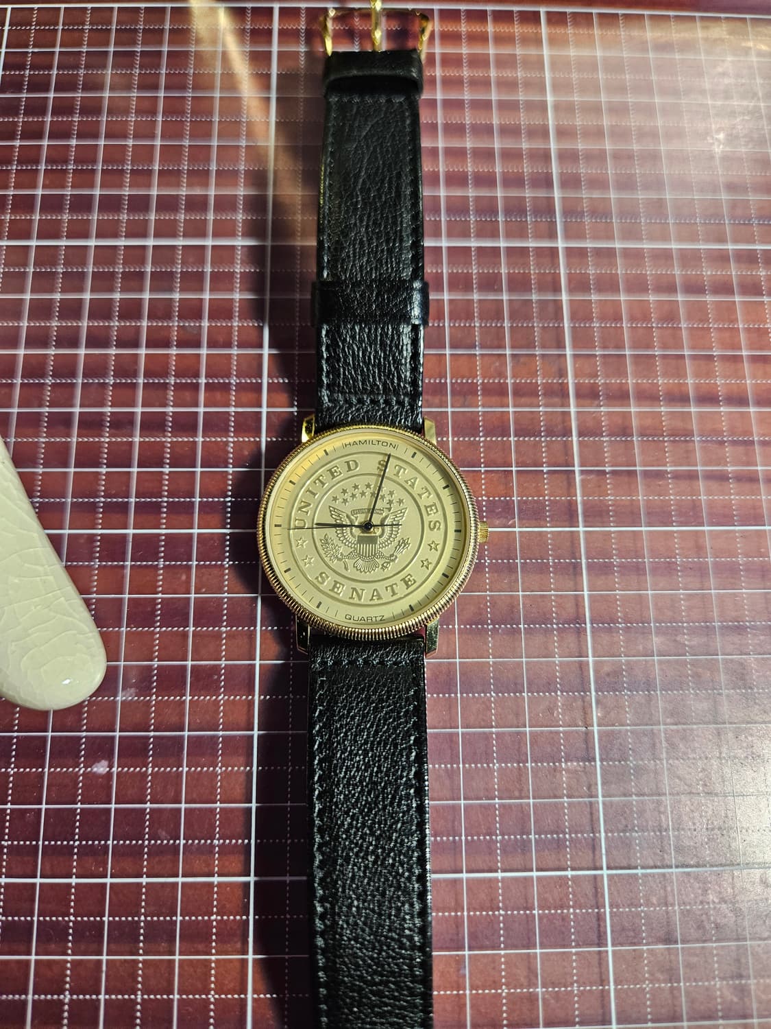 해밀턴 US Senate 상원 위원용 쿼츠 시계 블랙 가죽 상품이미지6