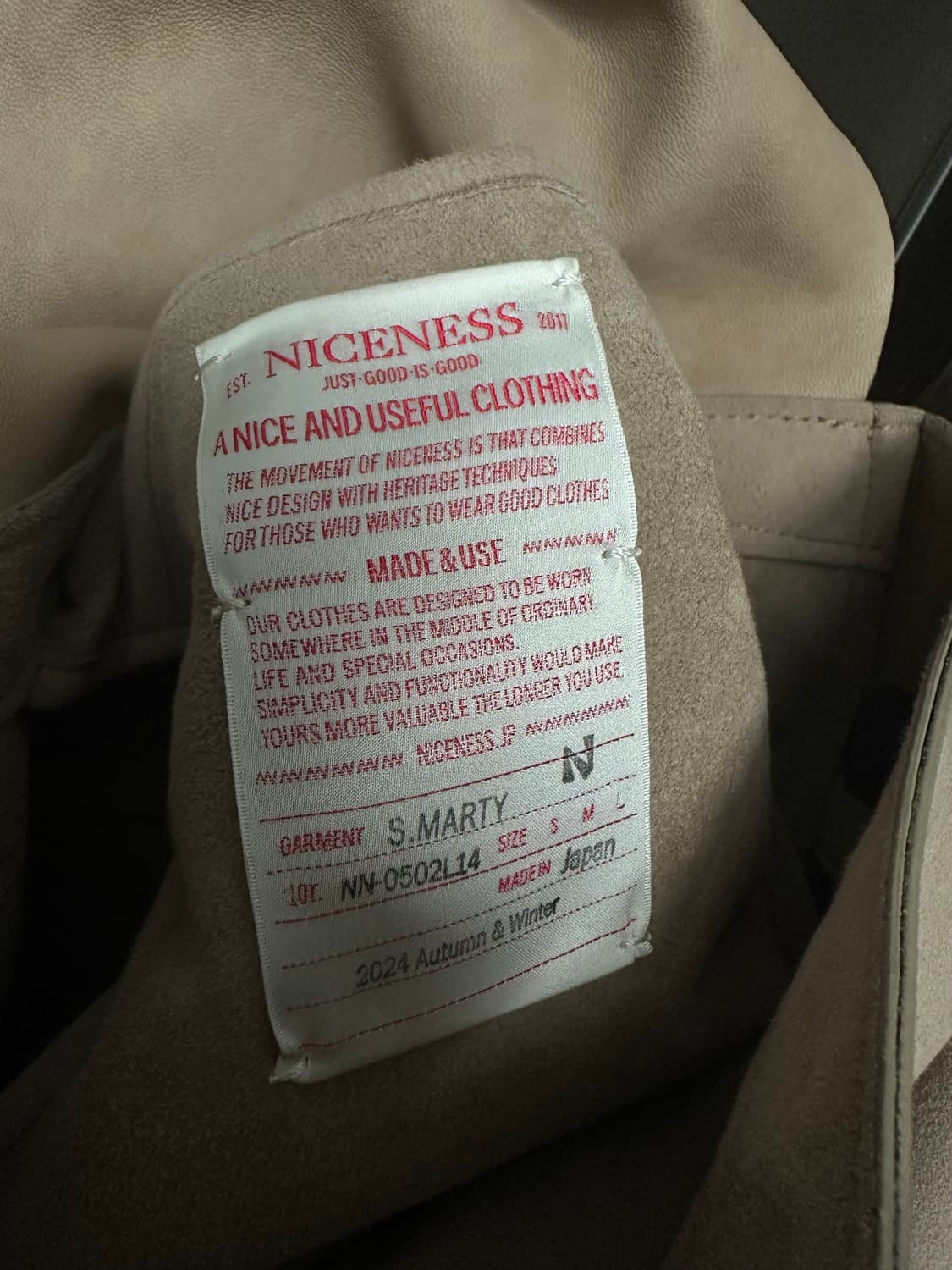 나이스네스 S.Marty Lamb leather 상품이미지3