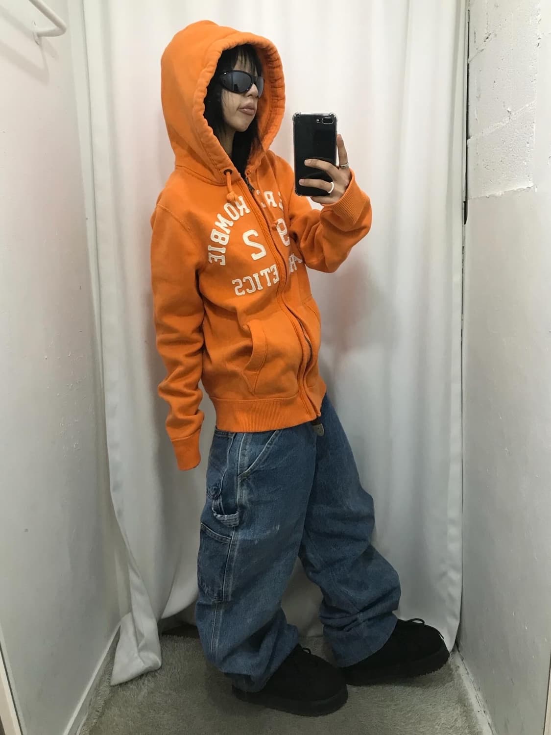 Abercrombie Orange Hood Zip-Up 상품이미지4