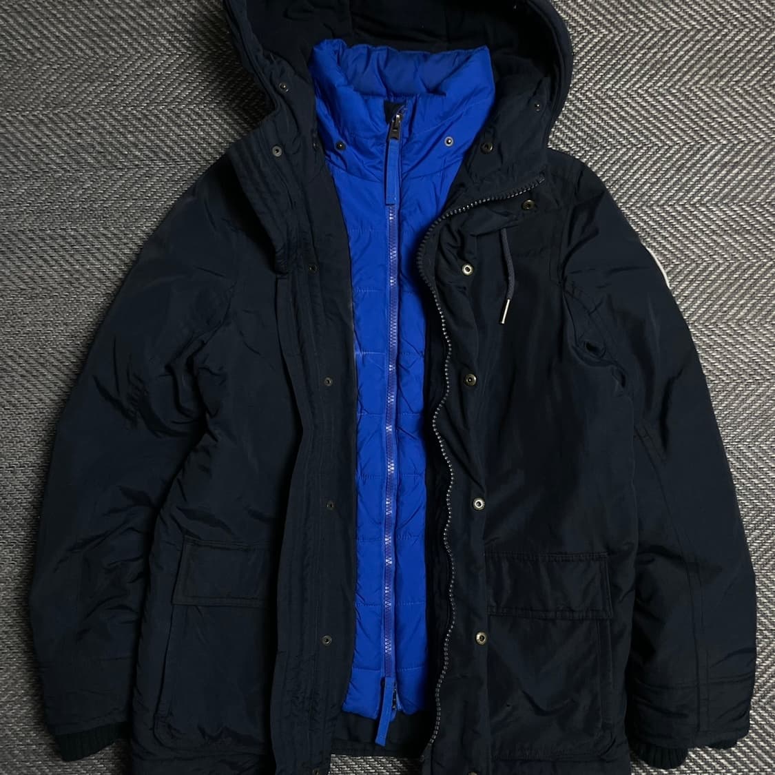 아베크롬비 y2k 자수로고 히든 패딩 야상 점퍼o 5409 상품이미지6