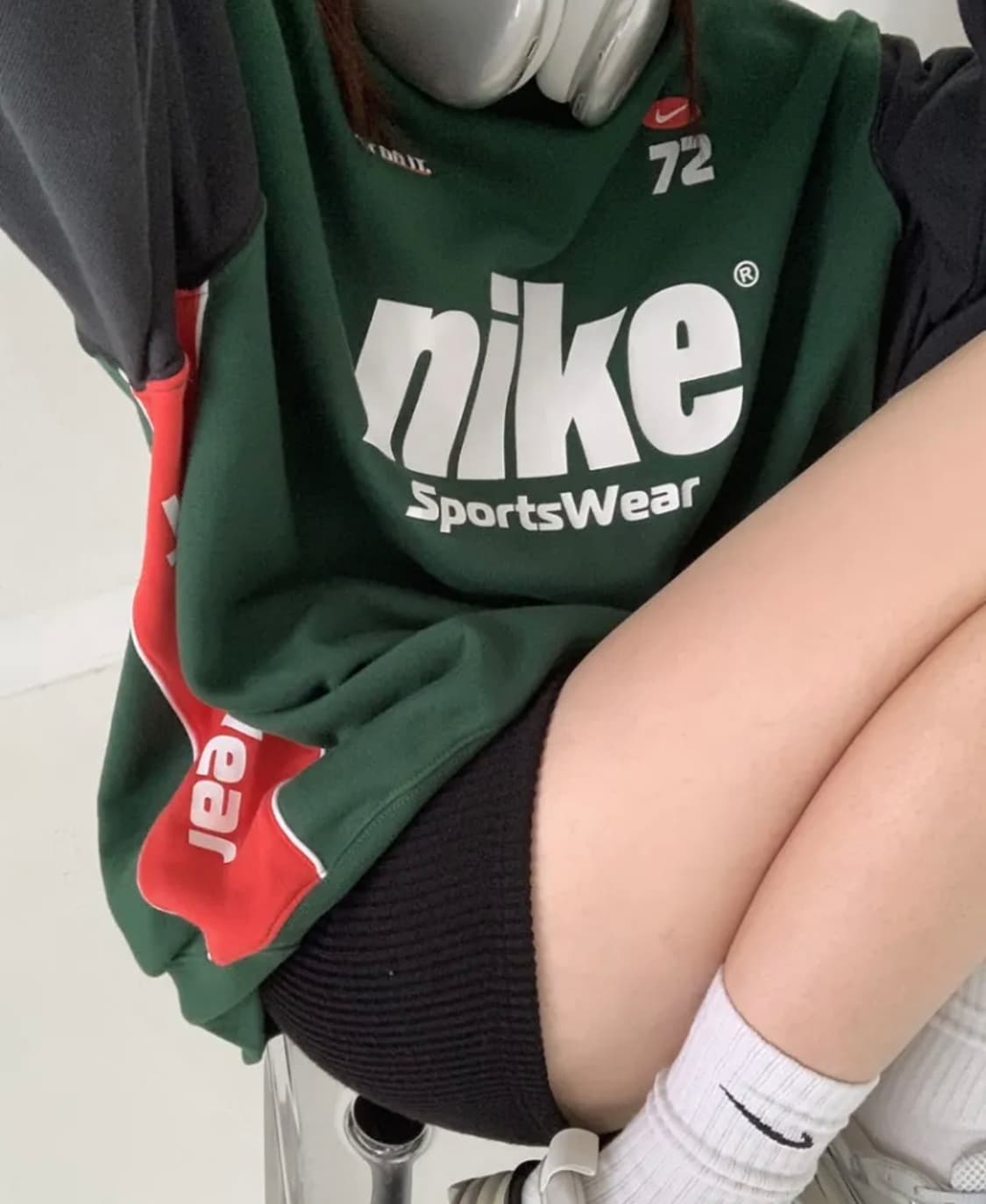 나이키 레터링 컬러블럭 프렌치 테리 맨투맨 상품이미지1