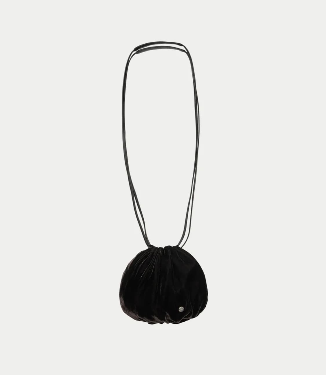 아모멘토 벨벳 미니 백 다크브라운 상품이미지1