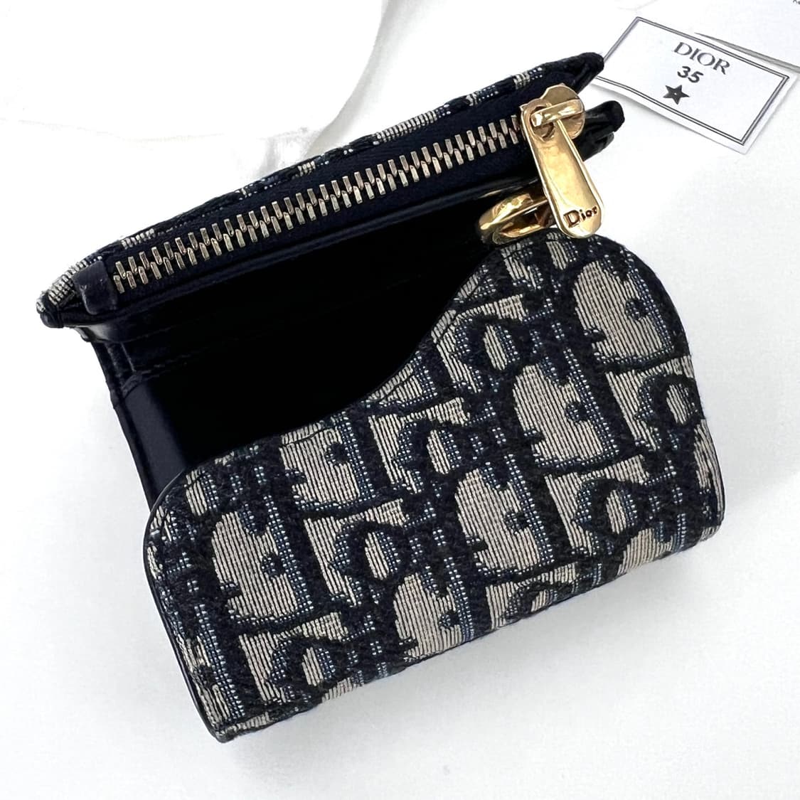 디올 새들 로터스 오블리크 자카드 반지갑 (S5652CTZQ) 상품이미지7