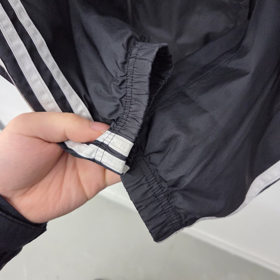 아디다스 삼선 후드 바람막이 블랙 남s 상품이미지6