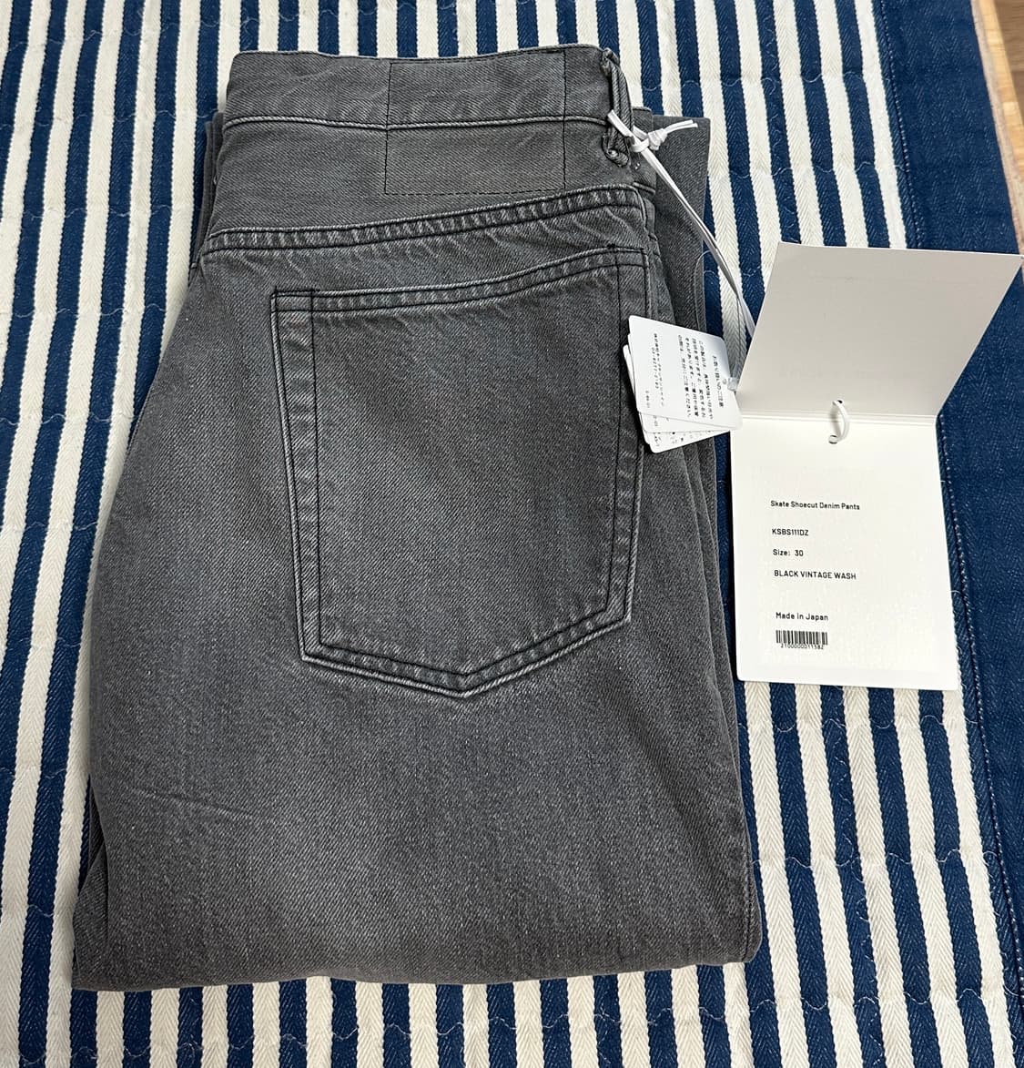 캡틴선샤인 25SS 스케이트 슈컷 데님 블랙 빈티지 워시 30사이즈 판매 상품이미지3