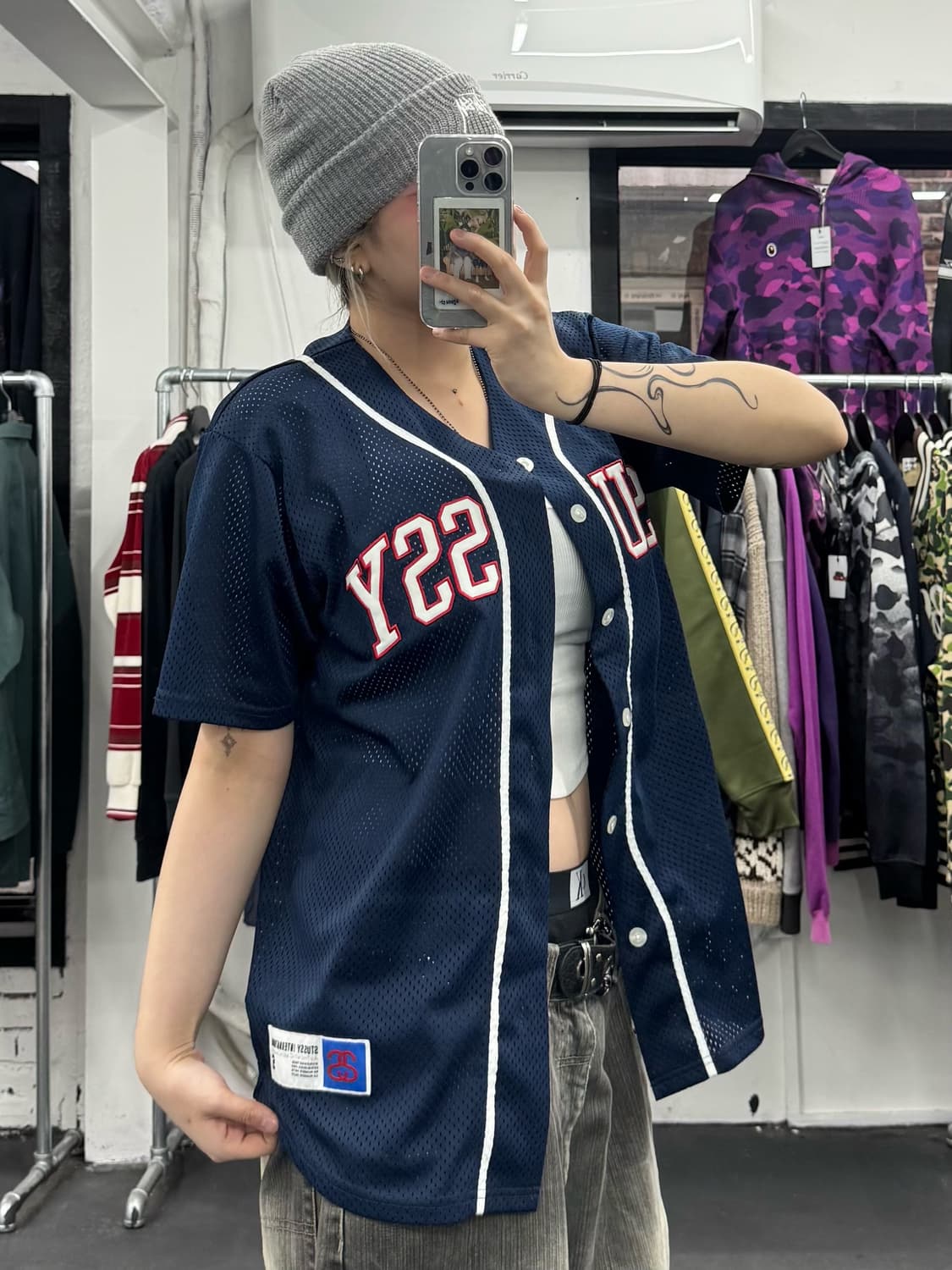 스투시 메쉬 베이스볼 셔츠 상품이미지3