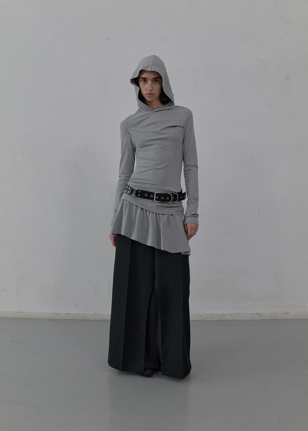 LCDC 후드치마 HOODED JERSEY DRESS 그레이 상품이미지2