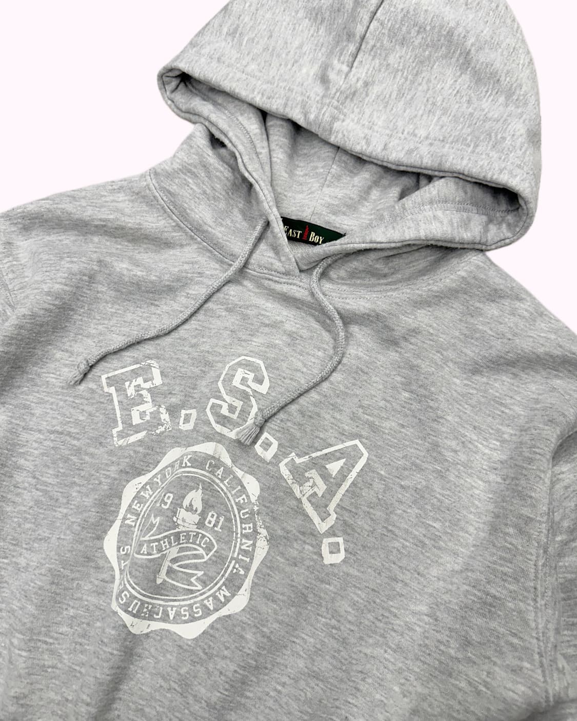 EAST BOY embroidery grey hood t-shirt 상품이미지3