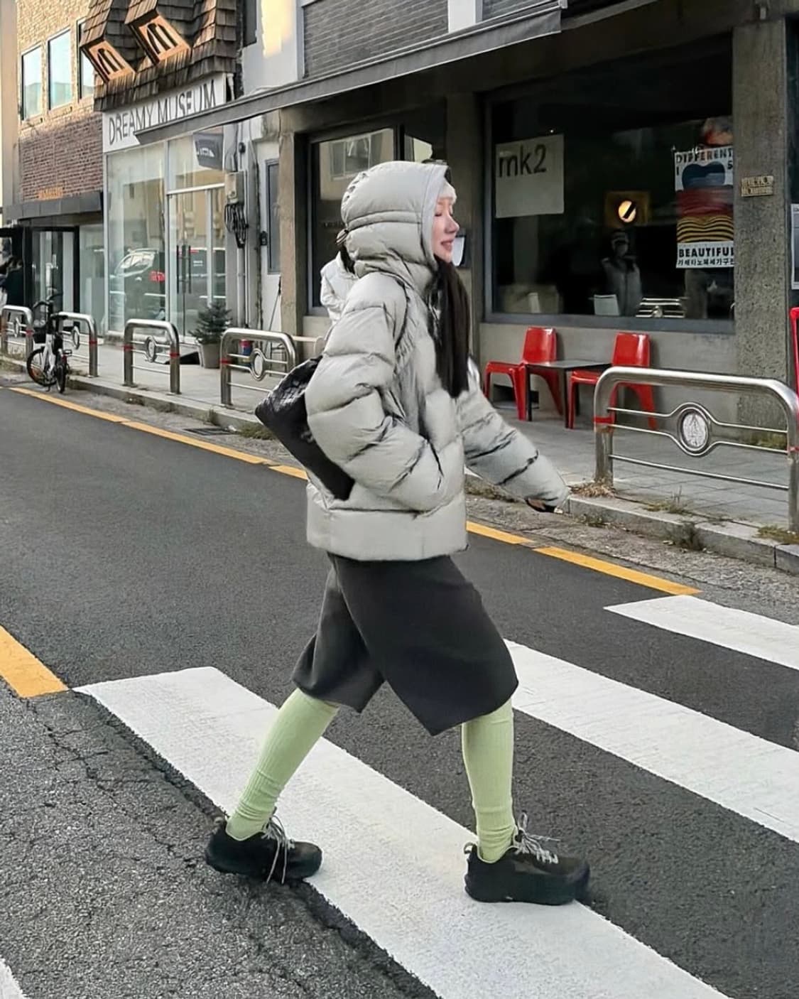 [230-250]베이스레인지 25fw 오버 니삭스/키르 그린 상품이미지1