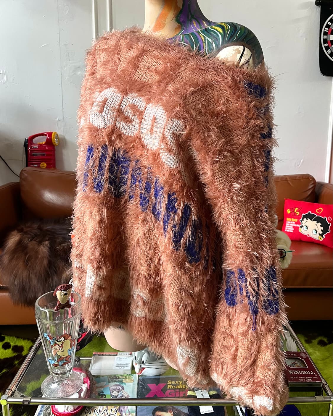 JPN Vintage Over-Sized Hairy Fur Knit 상품이미지3