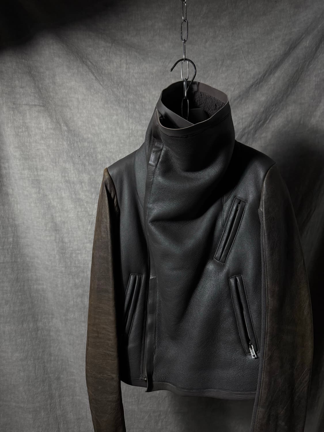 Rick Owens High Neck Shearling Jacket 상품이미지8