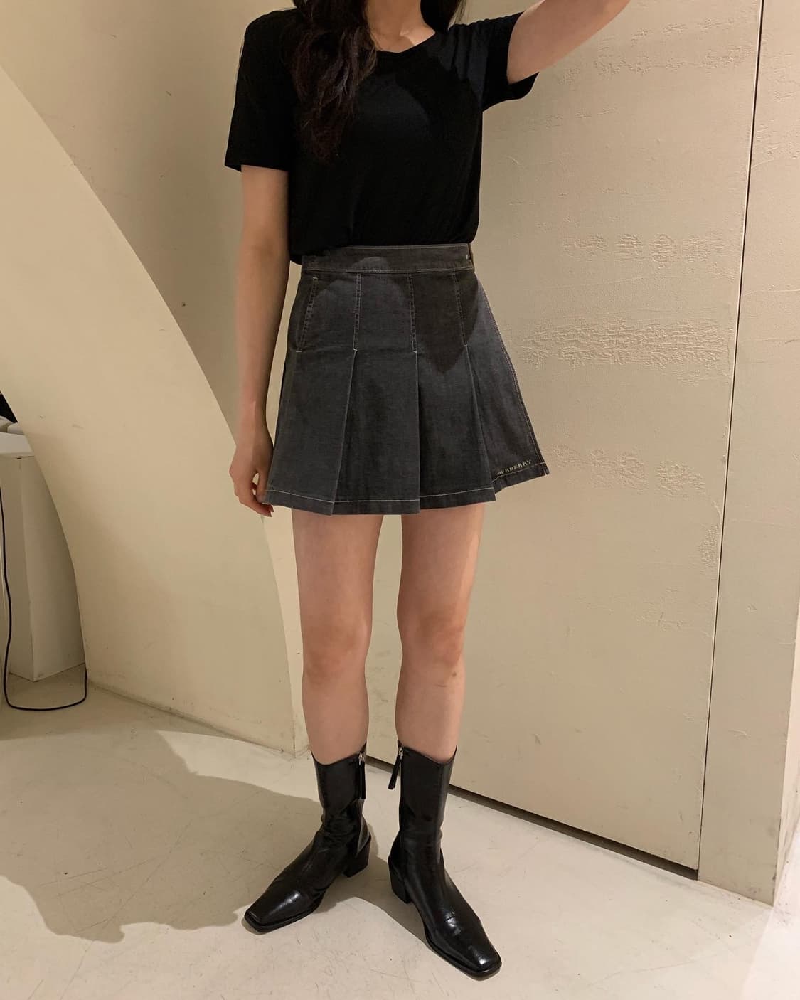 버저리 데님 스커트 상품이미지5