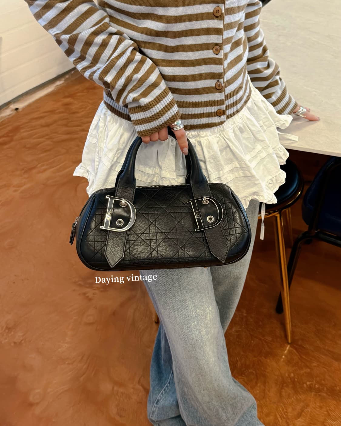 디올 까나쥬 미니 볼링백 (희귀) 상품이미지4