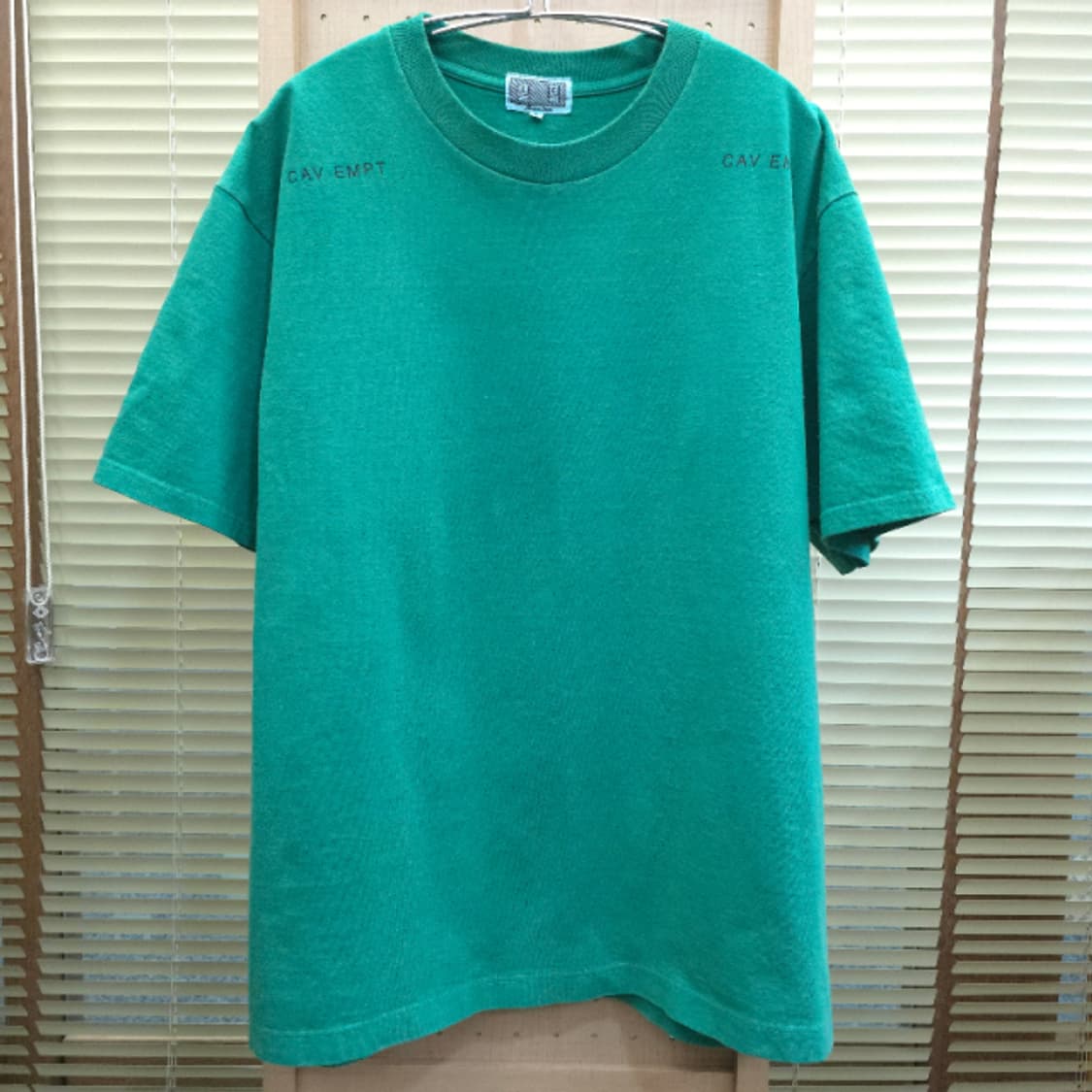 [CAVEMPT] Overdye Outline T-Shirt Green 상품이미지2