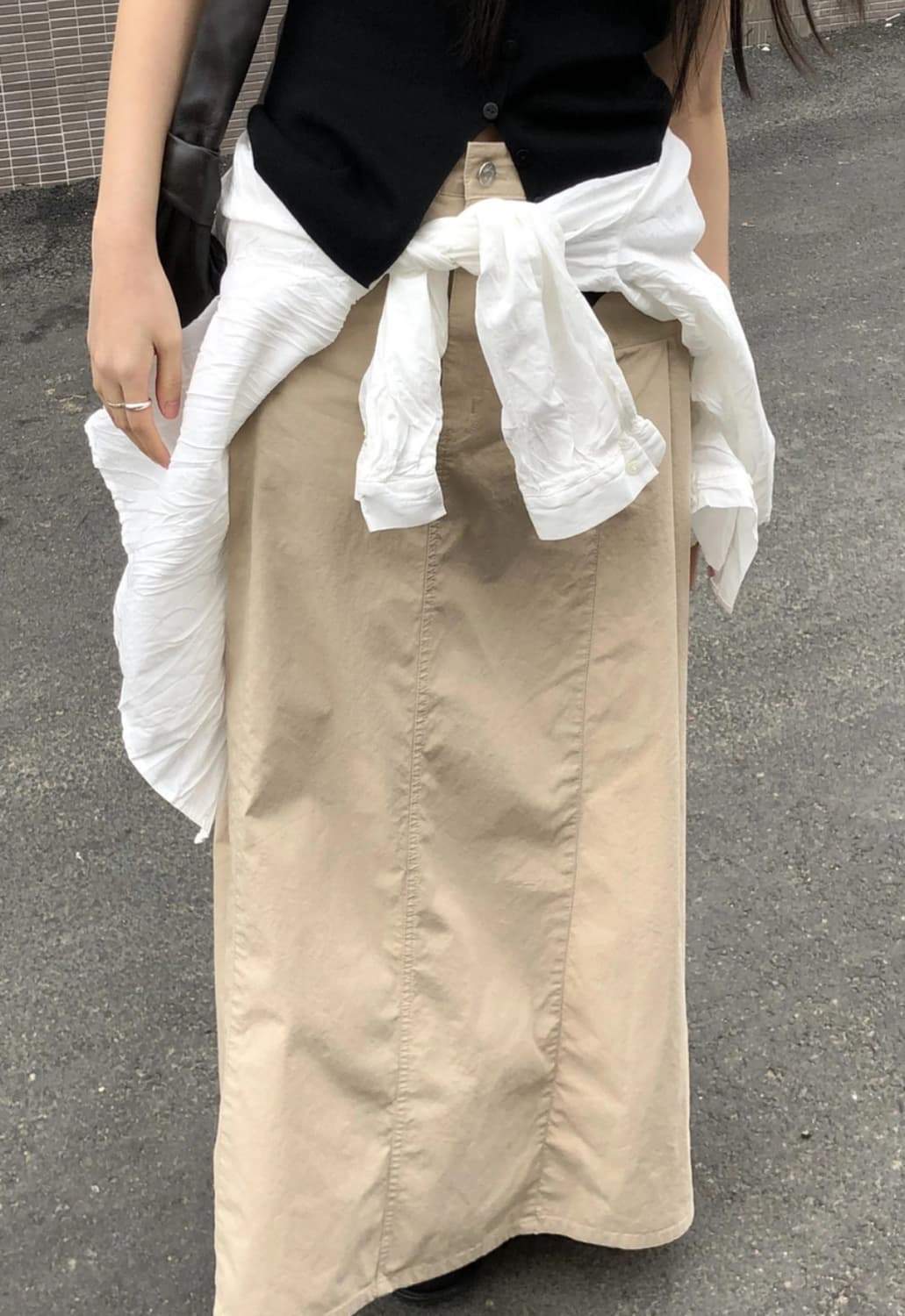 씨유쑨 헤이 맥시 스커트 베이지 s 상품이미지6