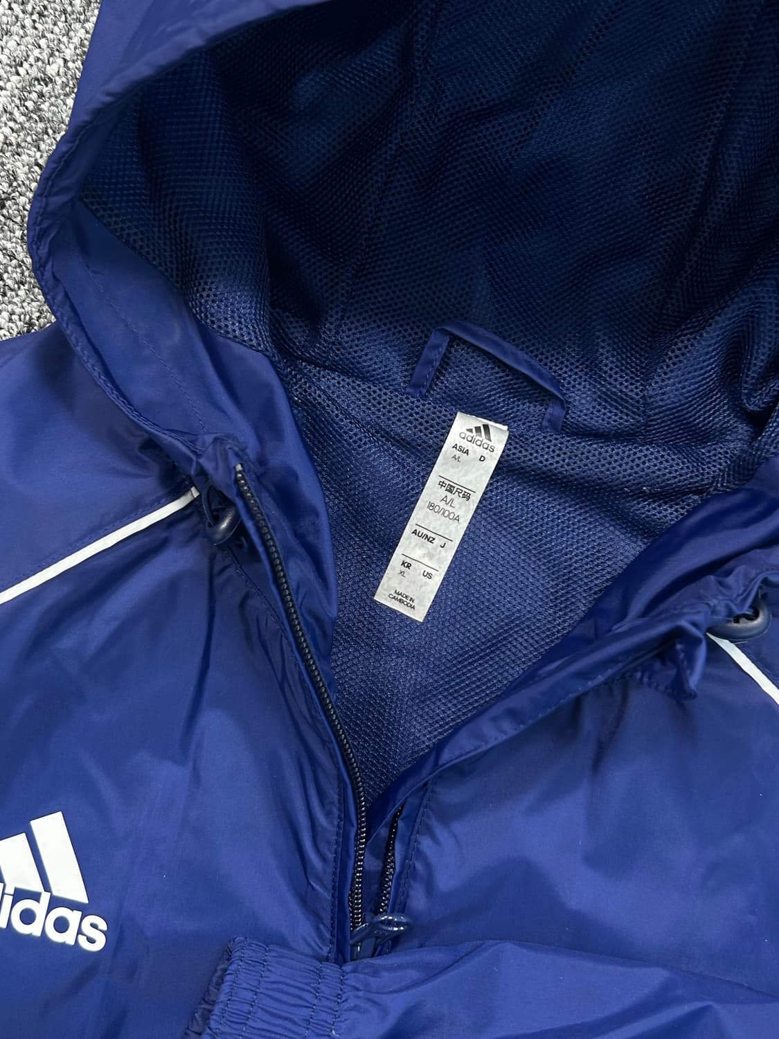 아디다스 네이비 코어레인 바람막이 XL 상품이미지5
