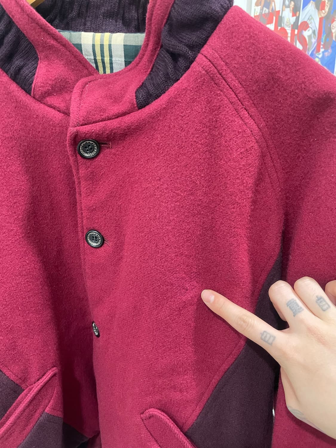 Vtg 투톤 울 봄버자켓  상품이미지9