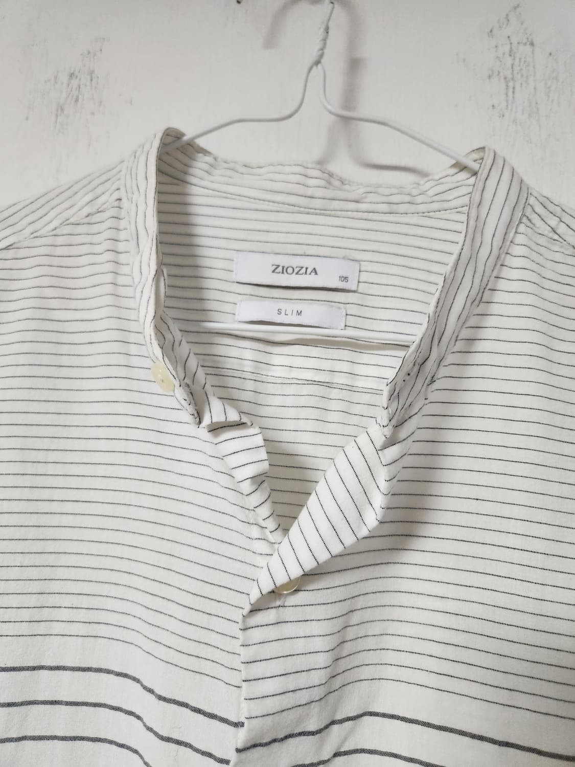 지오지아 스트라이프 헨리넥 셔츠 105 상품이미지3