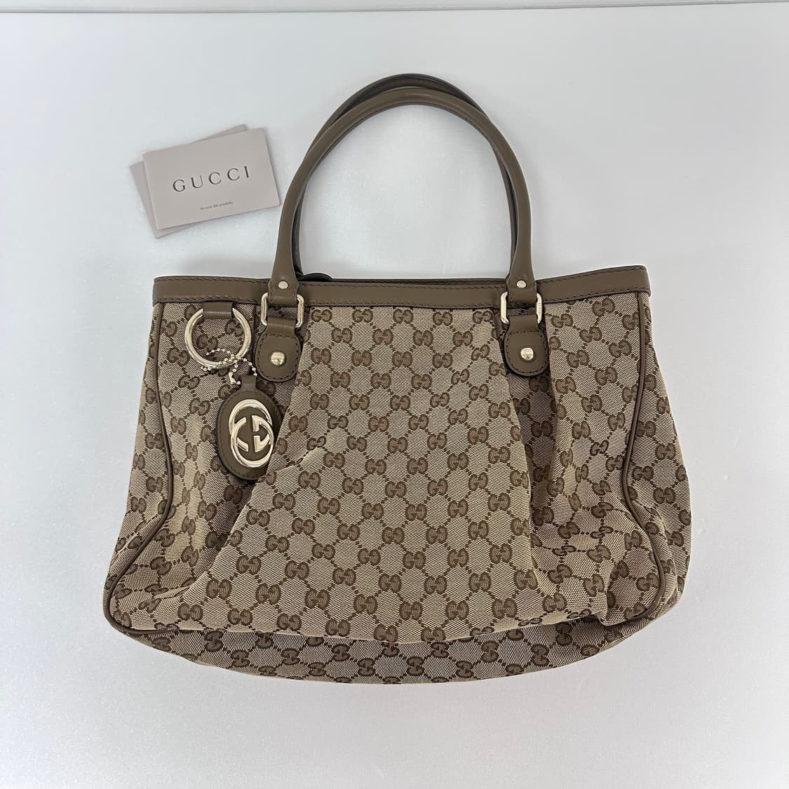 구찌 GUCCI 쟈가드 캔버스 레더 토트백 가방 (정품) 상품이미지1