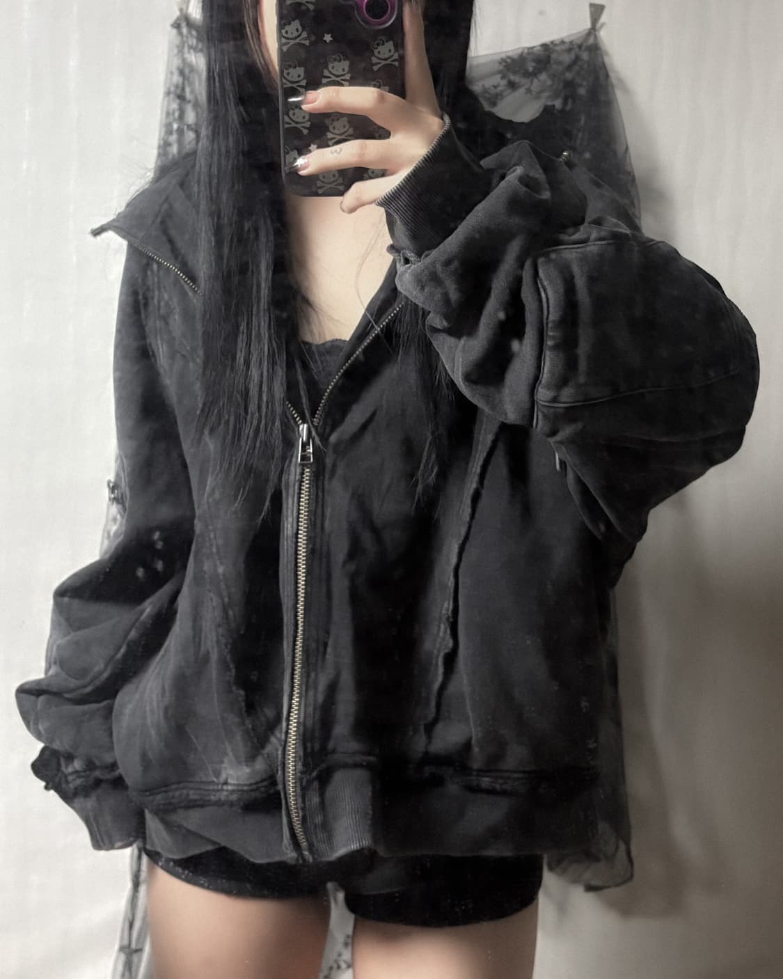 펑크 y2k 그런지 후드 자켓  상품이미지1