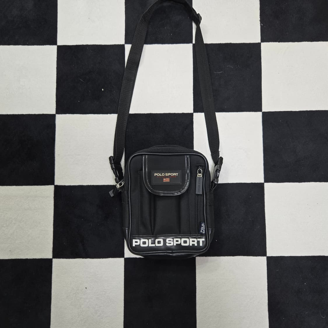 OS 폴로스포츠 미니 크로스백 블랙 상품이미지1