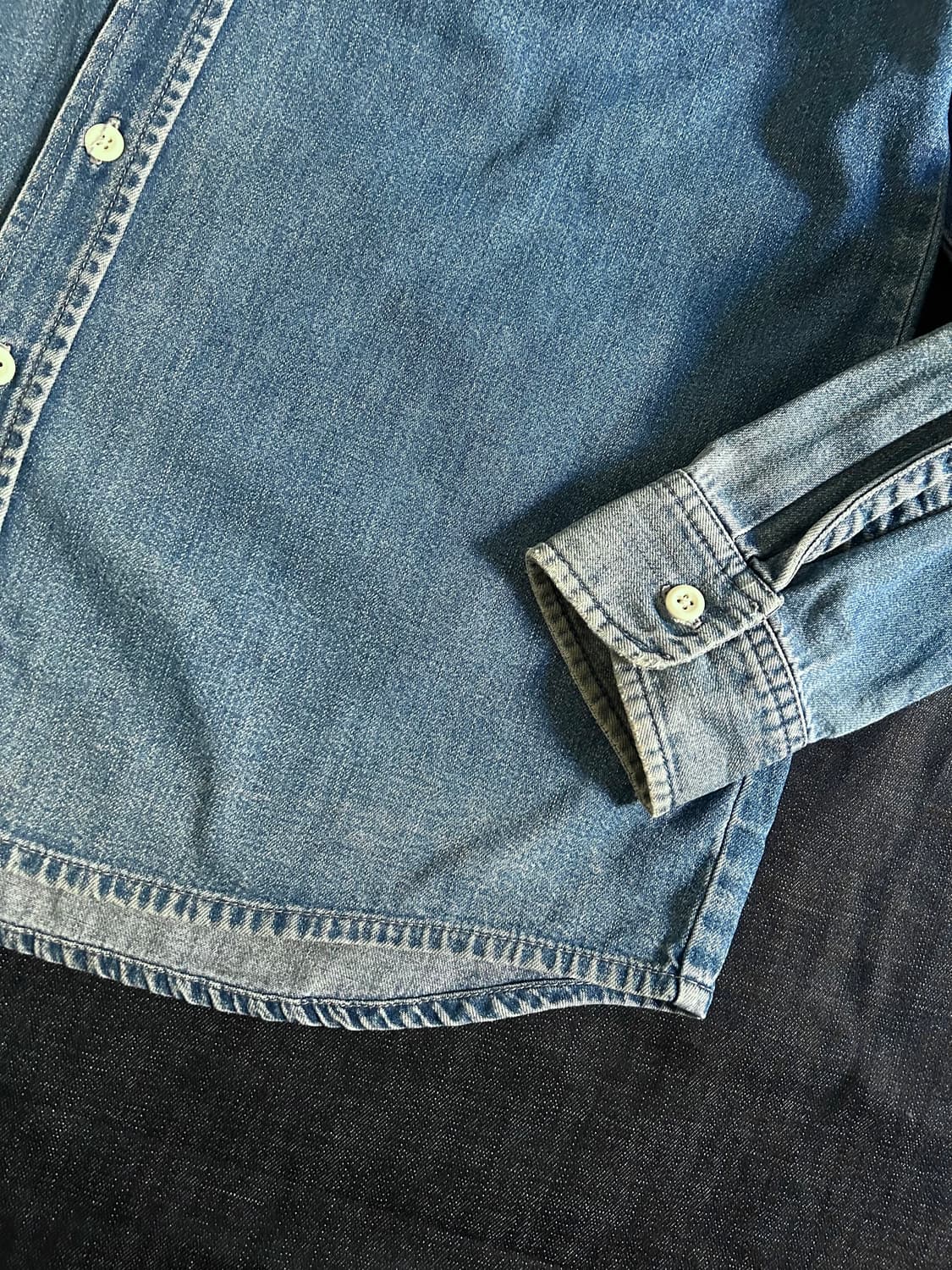 8~90s 오시코시 데님 워크 셔츠 상품이미지7