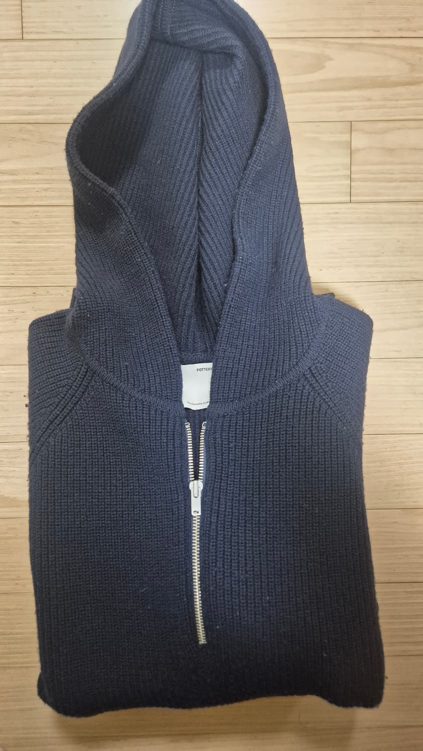 포터리 후드 하프집업 다크 네이비(2) 상품이미지5