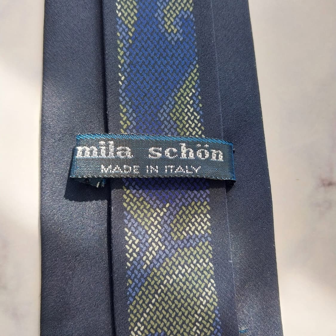 밀라숀 블루 컬러 실크 넥타이 A+등급 K2184 상품이미지9