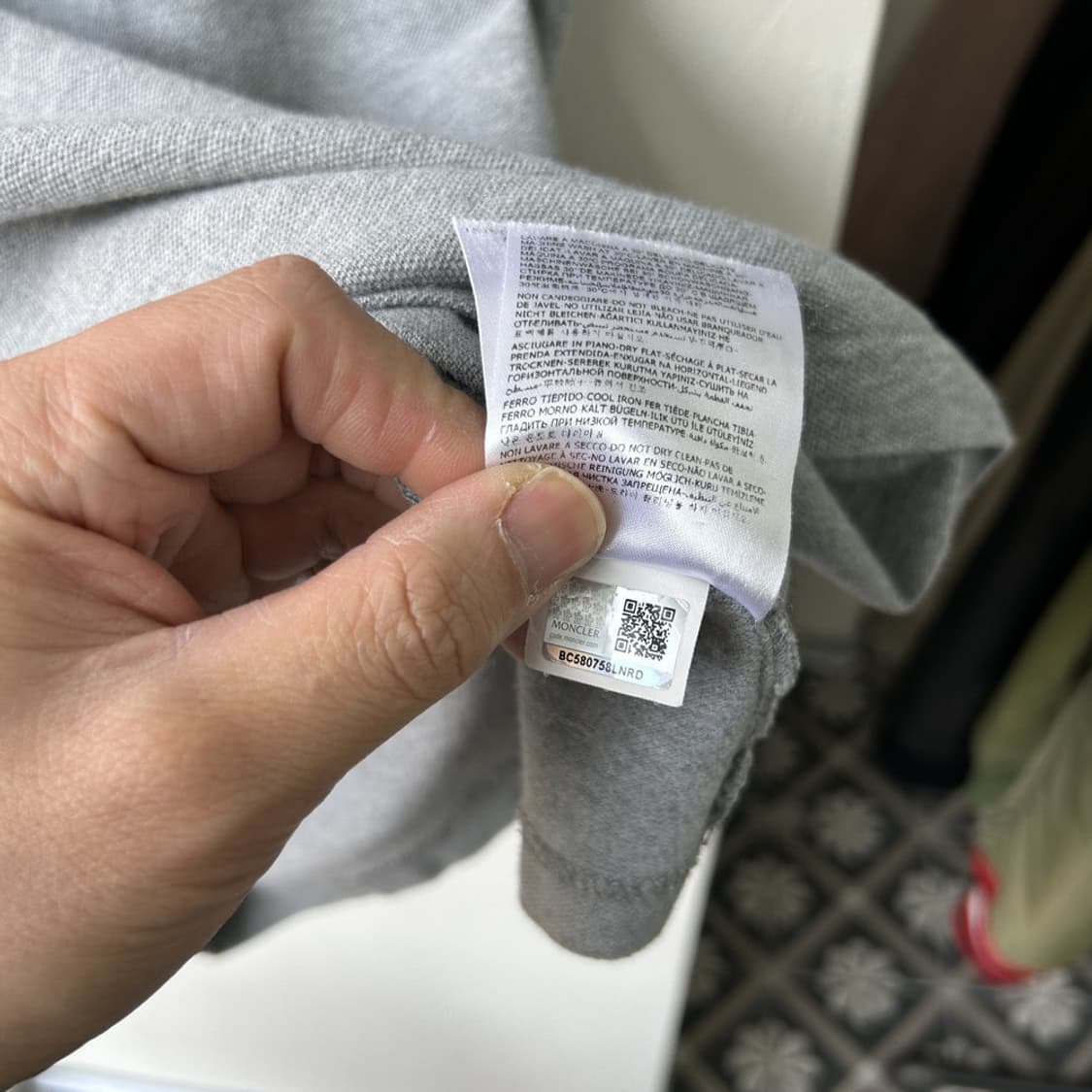 16459 - 몽클레어 그레이 반팔 카라티 상품이미지3