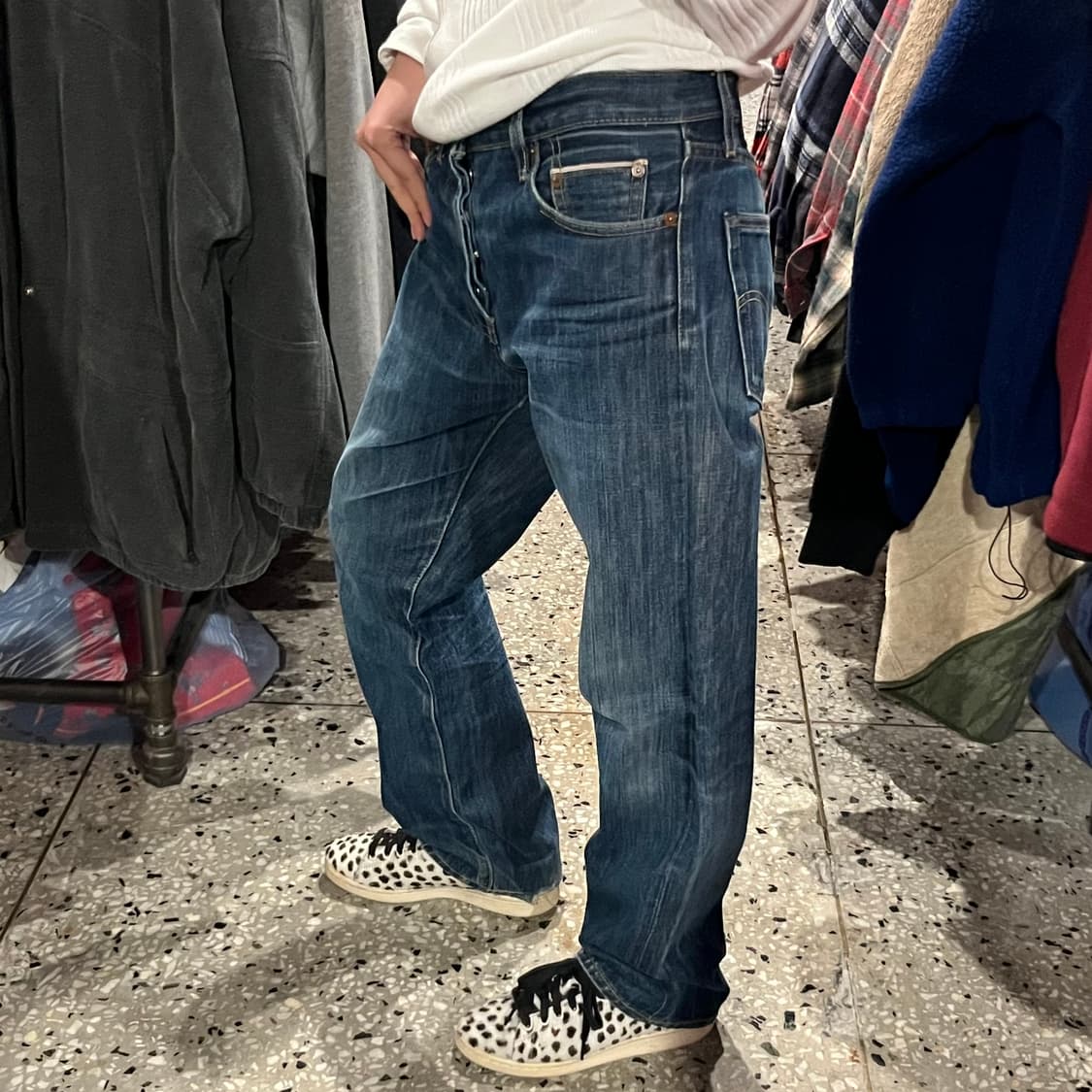 LEVI'S 리바이스 워싱 레귤러 스트레이트 데님 팬츠 상품이미지4