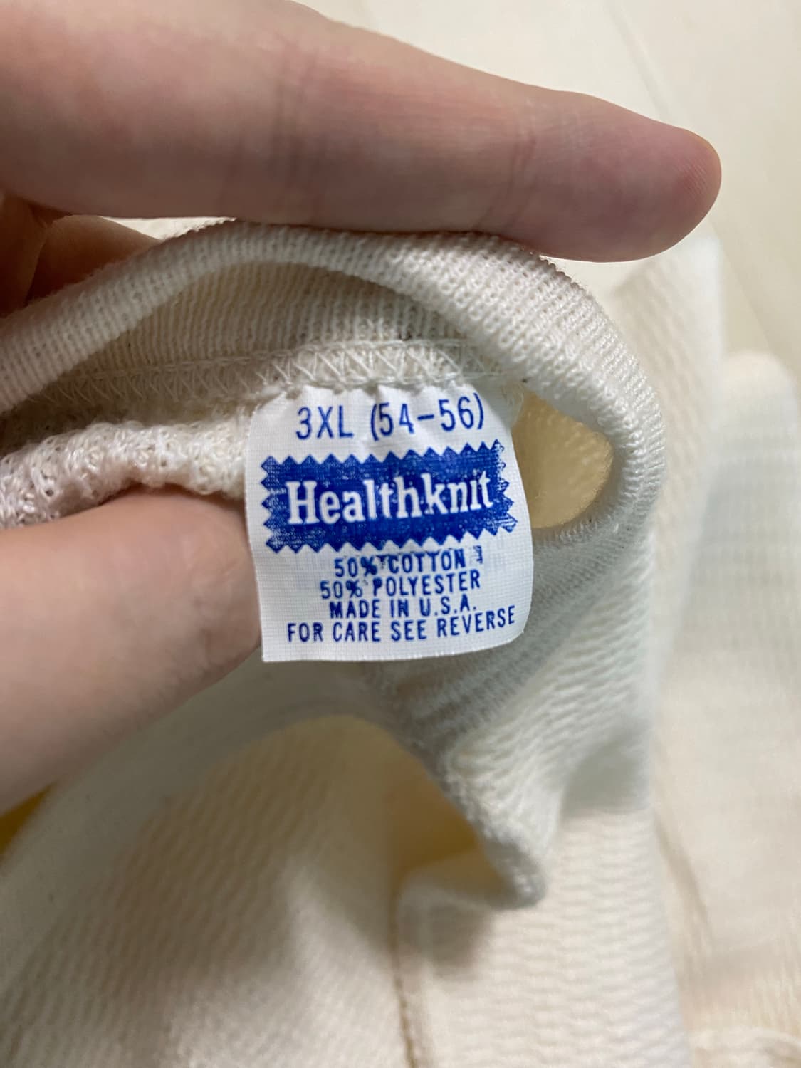 80s made usa 헬스니트 와플 써멀 롱슬리브 뤡코즈 블라인드파일즈 상품이미지3