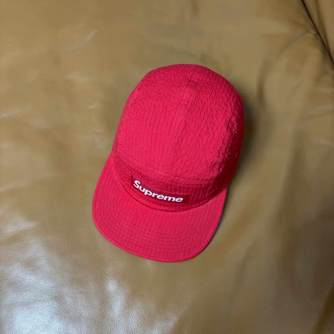 Supreme 슈프림 시어서커 레드 캠프캡 모자 (Red) 상품이미지5
