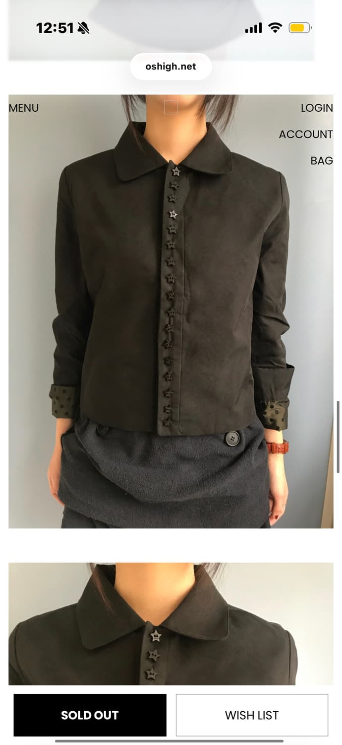 OSHIGH Stars Shirt Jacket Black 상품이미지3