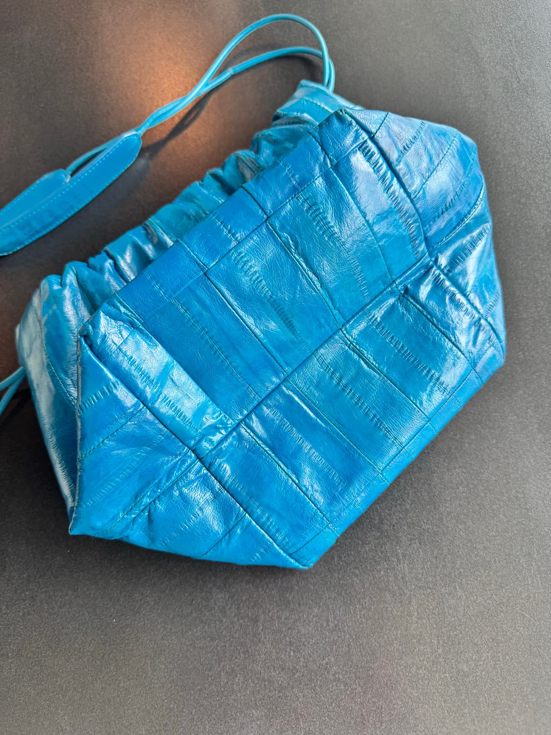 JIL SANDER 드로우스트링 숄더백 블루 상품이미지5