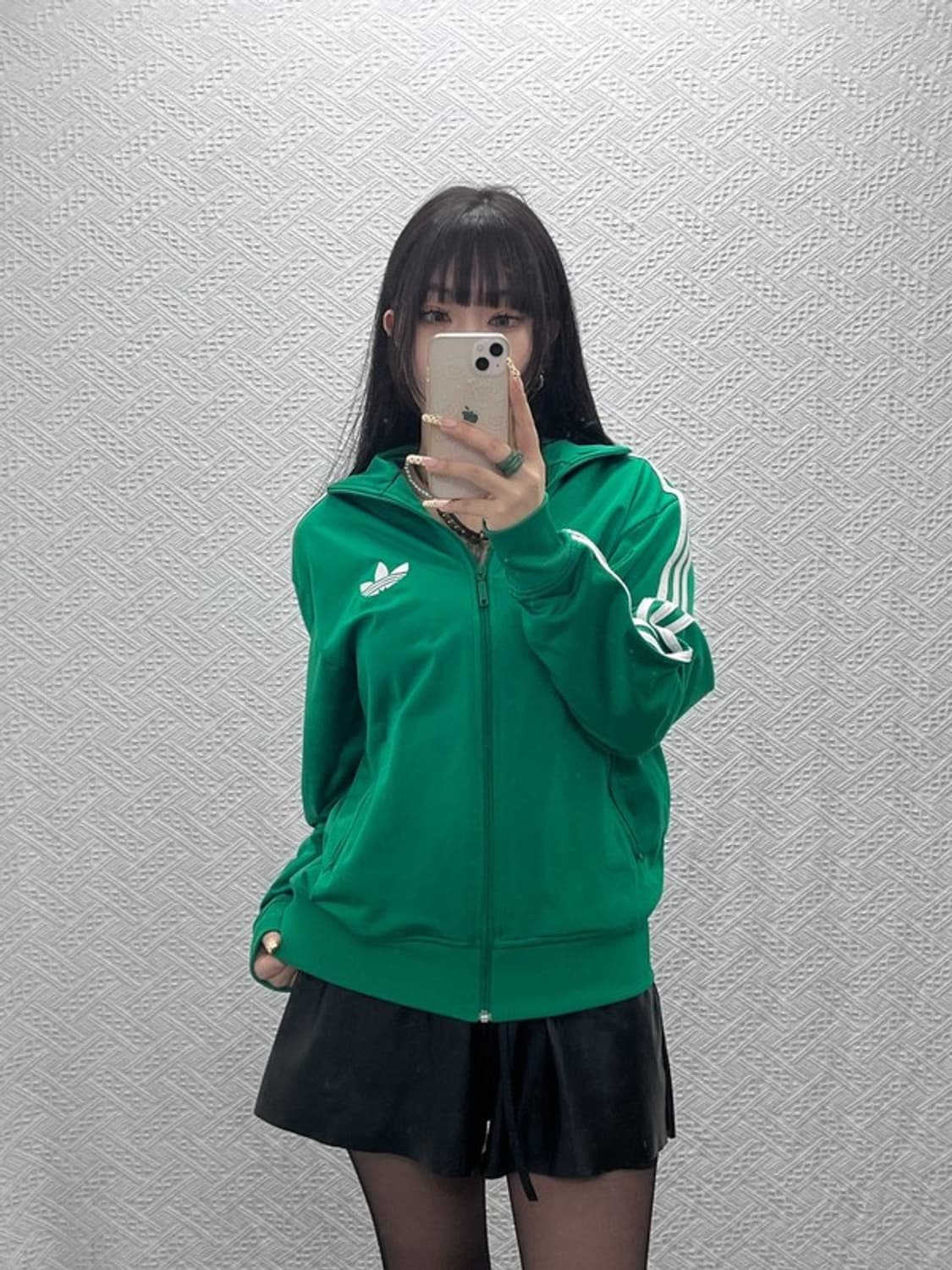 아디다스 레트로 Y2K 00's 비비드 그린 져지 집업 S C09880 상품이미지2