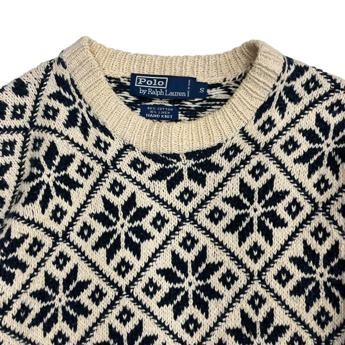 폴로 랄프로렌 에스닉패턴 아이보리 니트 S 상품이미지4