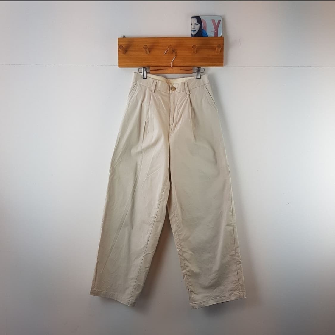 프론트 택 세미 와이드 팬츠 상품이미지3