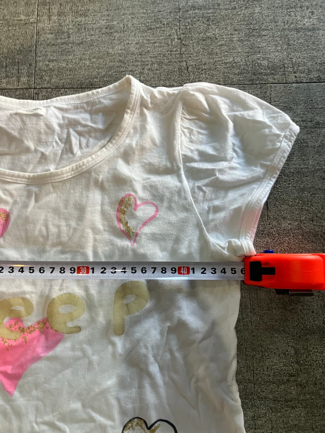 일본빈티지 Tsumori 핀터깔y2k 핑크갸루 와투케 반팔티셔츠 상품이미지2