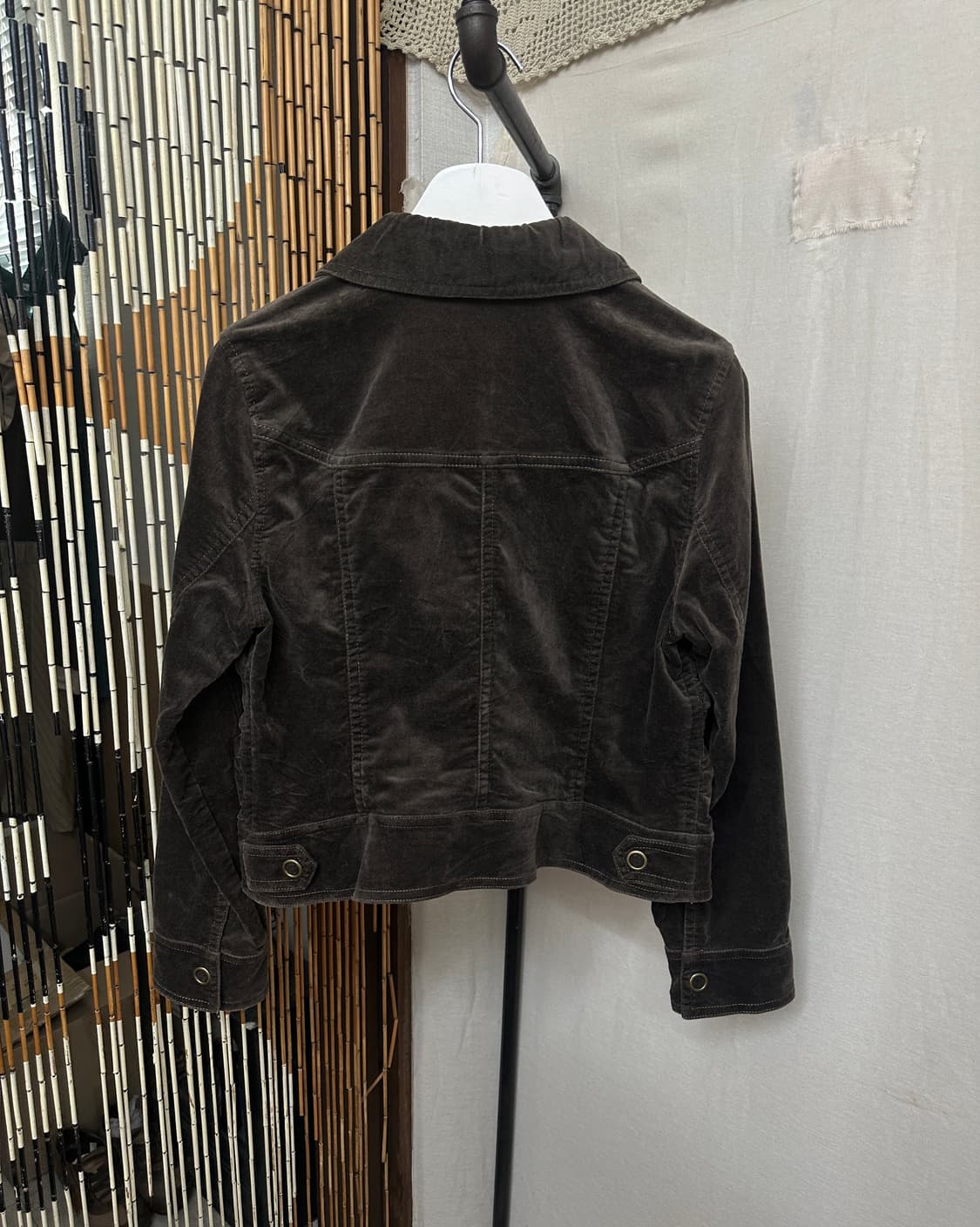 brown velvet button jacket 상품이미지5