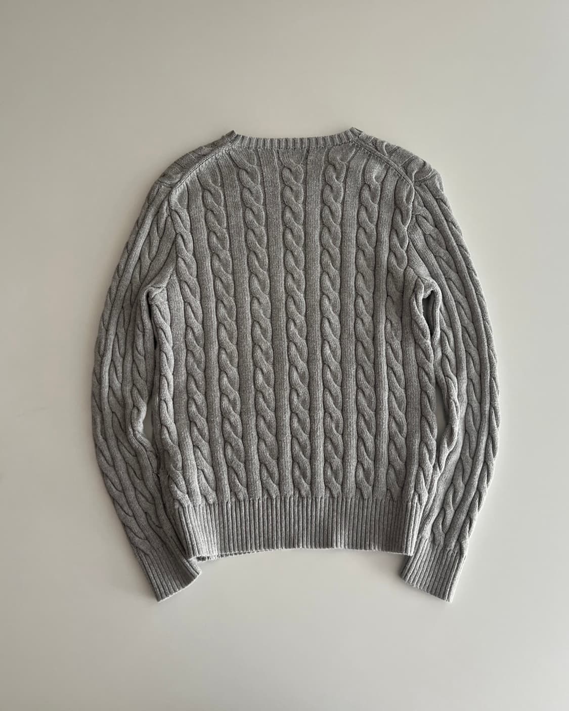 폴로 랄프로렌 그레이 케이블 니트 스웨터 s 상품이미지5