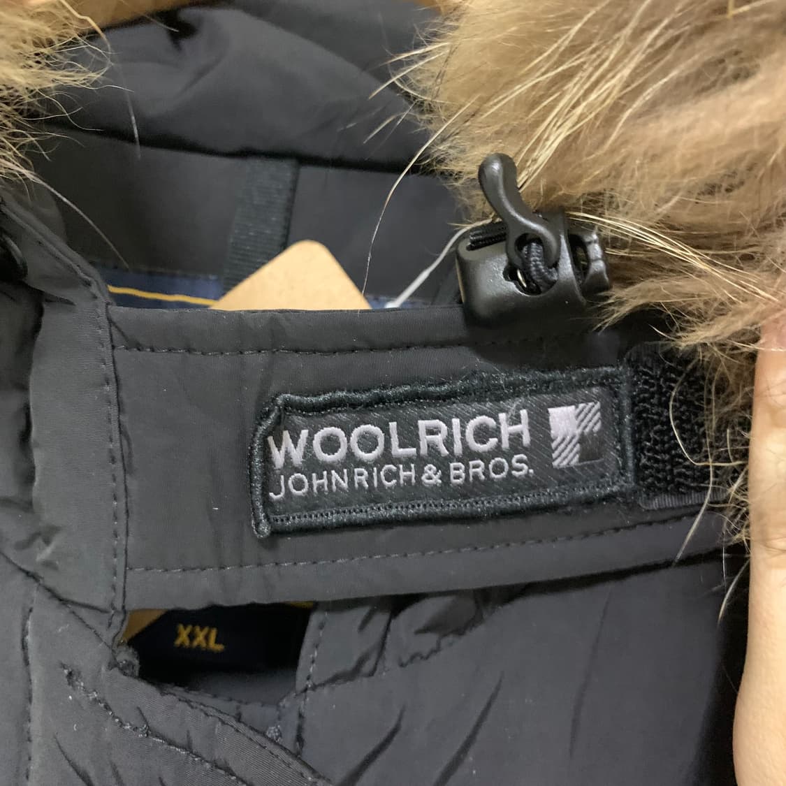 울리치 빈티지 블랙 후드 롱 퍼 야상 점퍼 투웨이 지퍼 y2k 상품이미지4