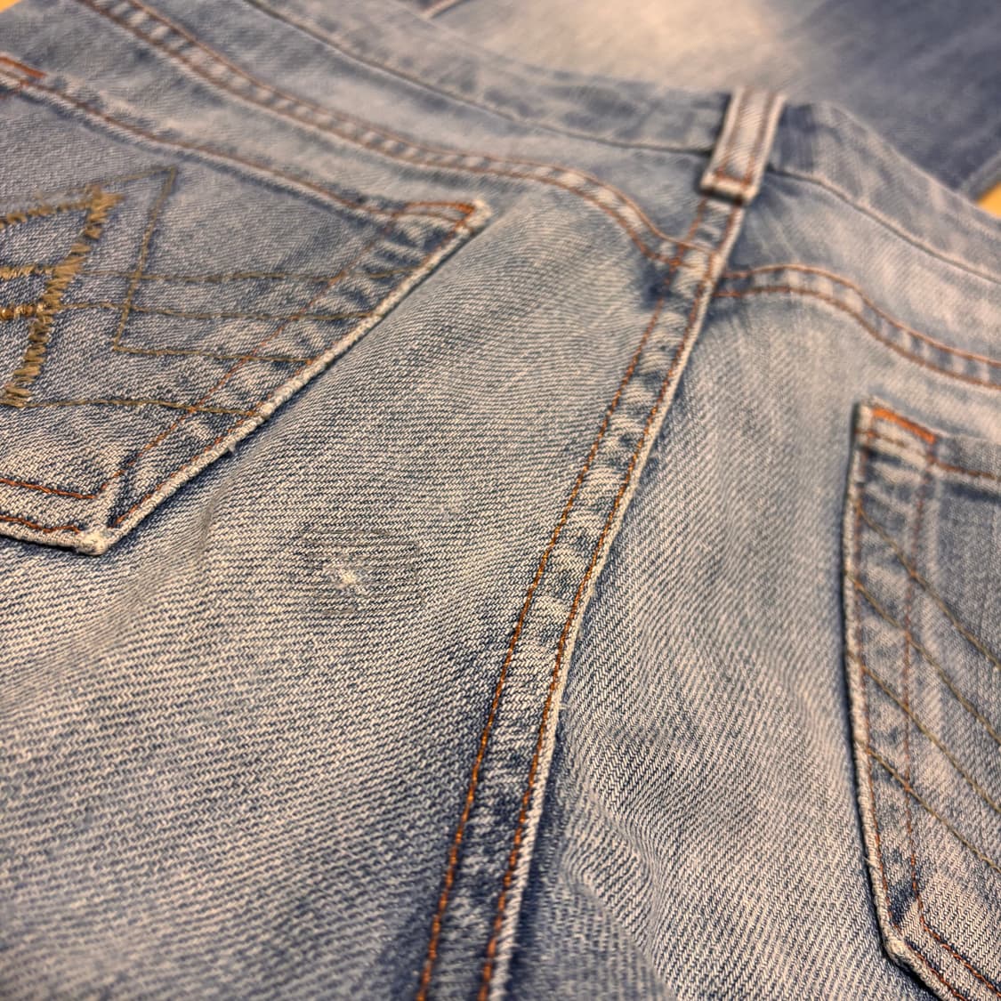 세븐진 26 부츠컷 청바지 연청 워싱 미국 수입 데님 수입 포켓 상품이미지10