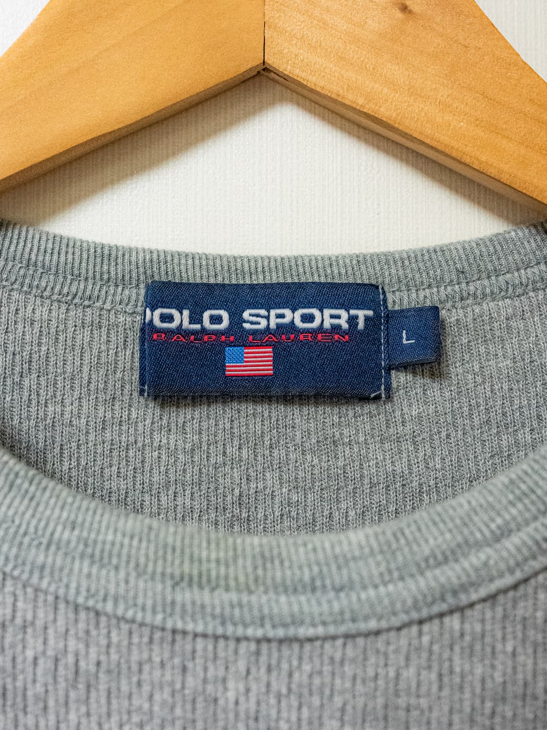 [폴로 스포츠 대방출] 90s 폴로스포츠 스펠아웃 와플 긴팔티 상품이미지2