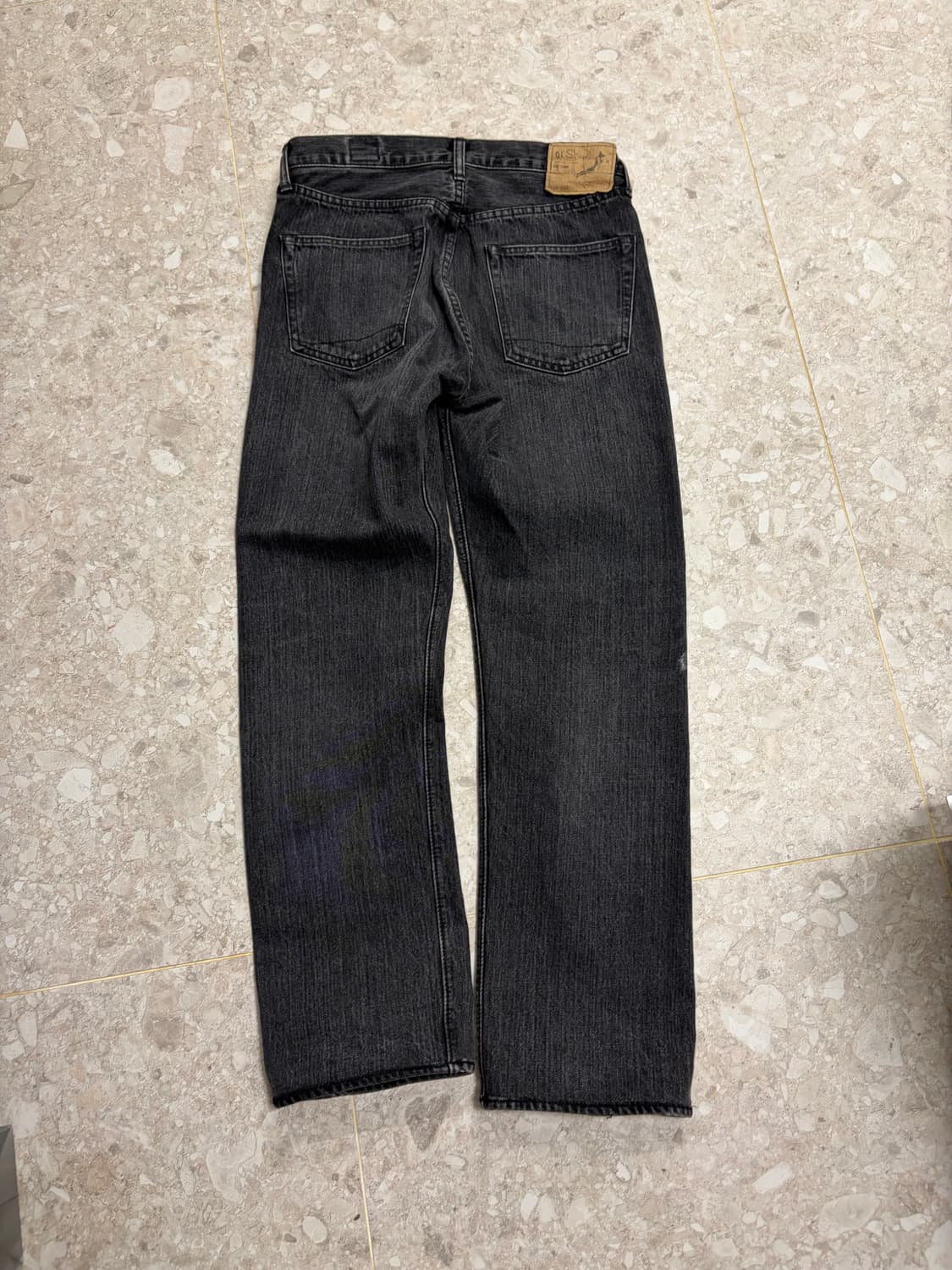 오어슬로우 스탠다드 핏 블랙 데님 팬츠 상품이미지2